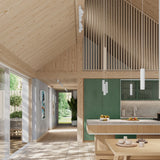 Aluminium Ceiling Light With 6 Karbon Lamps - Deep Space