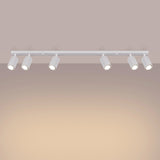 Aluminium Ceiling Light With 6 Karbon Lamps - Deep Space