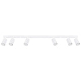 Aluminium Ceiling Light With 6 Karbon Lamps - Deep Space