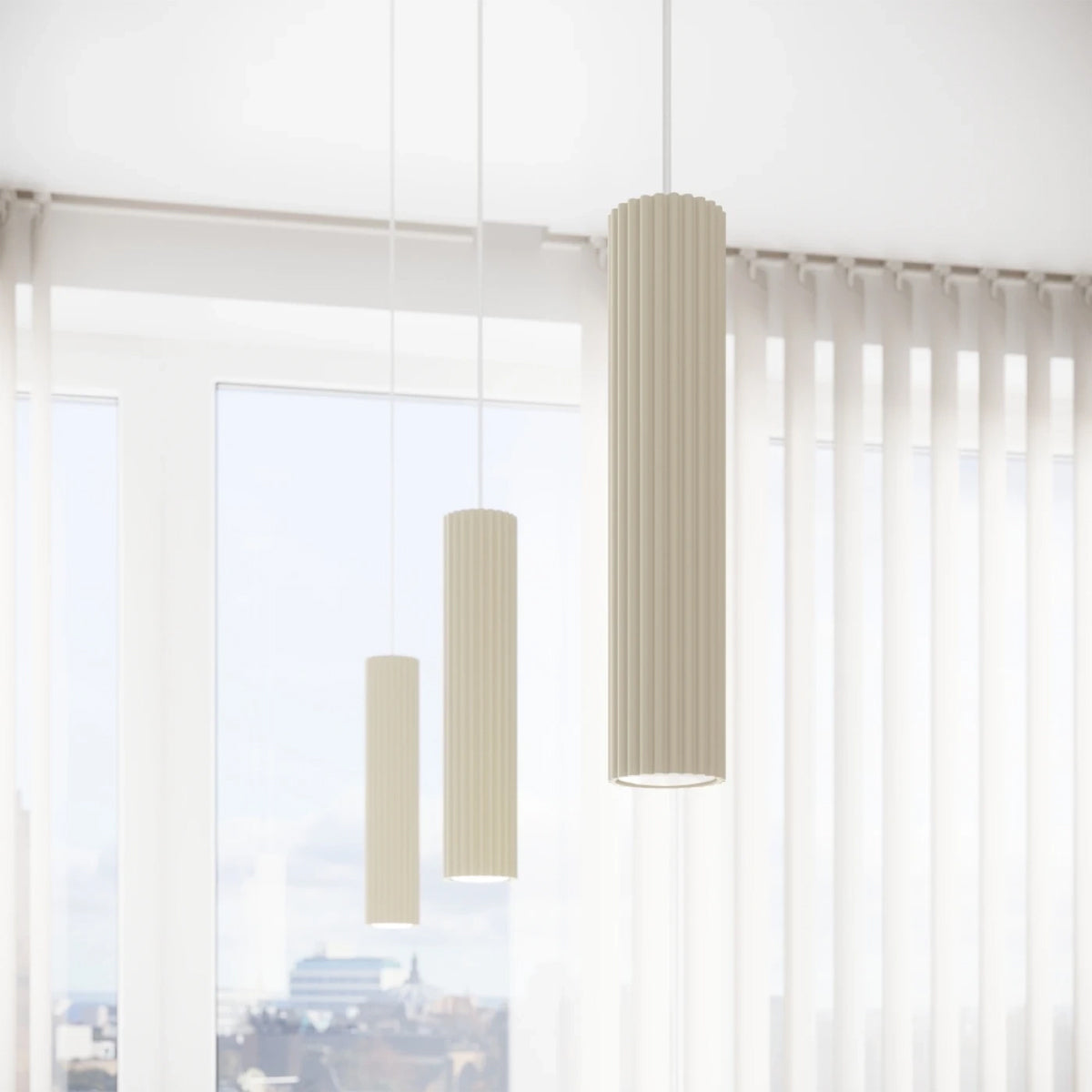 Aluminium Ceiling Light With 6 Karbon Lamps - Deep Space