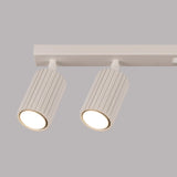 Aluminium Ceiling Light With 6 Karbon Lamps - Deep Space