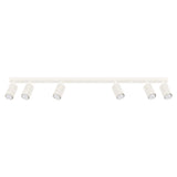 Aluminium Ceiling Light With 6 Karbon Lamps - Deep Space