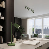 Aluminium Ceiling Light With 6 Karbon Lamps - Deep Space