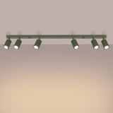 Aluminium Ceiling Light With 6 Karbon Lamps - Deep Space