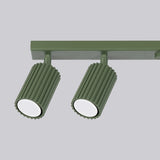 Aluminium Ceiling Light With 6 Karbon Lamps - Deep Space