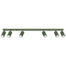 Aluminium Ceiling Light With 6 Karbon Lamps - Deep Space