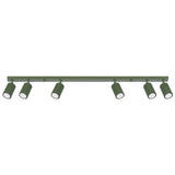 Aluminium Ceiling Light With 6 Karbon Lamps - Deep Space