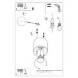 Aluminium Ceiling Light With Orbis Lamp - Deep Space