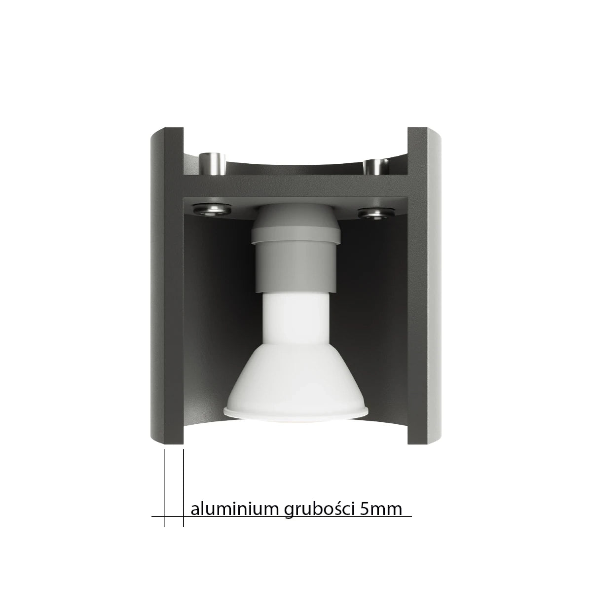 Aluminium Ceiling Light With Orbis Lamp - Deep Space
