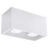 Aluminium Ceiling Light Rectangular With Quad Lamp - Deep Space