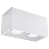 Aluminium Ceiling Light Rectangular With Quad Lamp - Deep Space