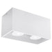 Aluminium Ceiling Light Rectangular With Quad Lamp - Deep Space