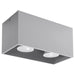 Aluminium Ceiling Light Rectangular With Quad Lamp - Deep Space