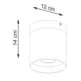 Aluminium Ceiling Light With RIF Lamp - Peach Puff