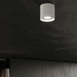 Aluminium Ceiling Light Round With Mika Lamp - Deep Space