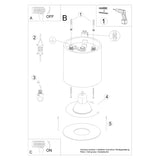 Aluminium Ceiling Light Round With Mika Lamp - Deep Space