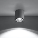 Aluminium Ceiling Light Round With Tiube Lamp - Deep Space