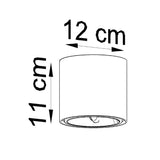 Aluminium Ceiling Light Round With Tiube Lamp - Deep Space