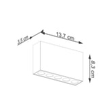 Aluminium Ceiling Light With Sole LED Light - Deep Space