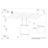 Aluminium Ceiling Light With Sole LED Light - Deep Space