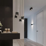 Aluminium Ceiling Light Square With 2 Quad Lamps - Deep Space