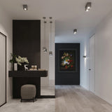 Aluminium Ceiling Light Square With 2 Quad Lamps - Deep Space