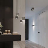 Aluminium Ceiling Light Square With 2 Quad Lamps - Deep Space