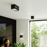 Aluminium Ceiling Light Square With Lobo Lamp - Deep Space