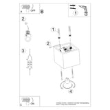 Aluminium Ceiling Light Square With Quad Lamp - Deep Space