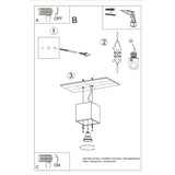 Aluminium Ceiling Light Square With Quad Lamp - Deep Space