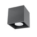 Aluminium Ceiling Light Square With Quad Lamp - Deep Space