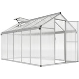Aluminium Frame Garden Greenhouse 6ft x 10ft - Velmora