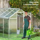 Aluminium Frame Garden Greenhouse 6ft x 10ft - Velmora