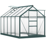 Aluminium Frame Garden Greenhouse 6ft x 10ft With Slide Door - Velmora