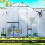 Aluminium Frame Garden Greenhouse 6ft x 2.5ft With Slide Door - Velmora