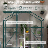 Aluminium Frame Garden Greenhouse 6ft x 2.5ft With Slide Door - Velmora