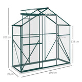 Aluminium Frame Garden Greenhouse 6ft x 2.5ft With Slide Door - Velmora