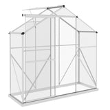 Aluminium Frame Garden Greenhouse 6ft x 2.5ft With Slide Door - Velmora