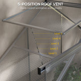 Aluminium Frame Garden Greenhouse 6ft x 2.5ft With Slide Door - Velmora