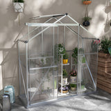 Aluminium Frame Garden Greenhouse 6ft x 2.5ft With Slide Door - Velmora