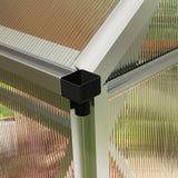 Aluminium Frame Garden Greenhouse 6ft x 4ft With Slide Door - Velmora