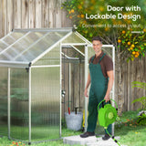 Aluminium Frame Garden Greenhouse 6ft x 6ft - Velmora
