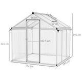 Aluminium Frame Garden Greenhouse 6ft x 6ft - Velmora