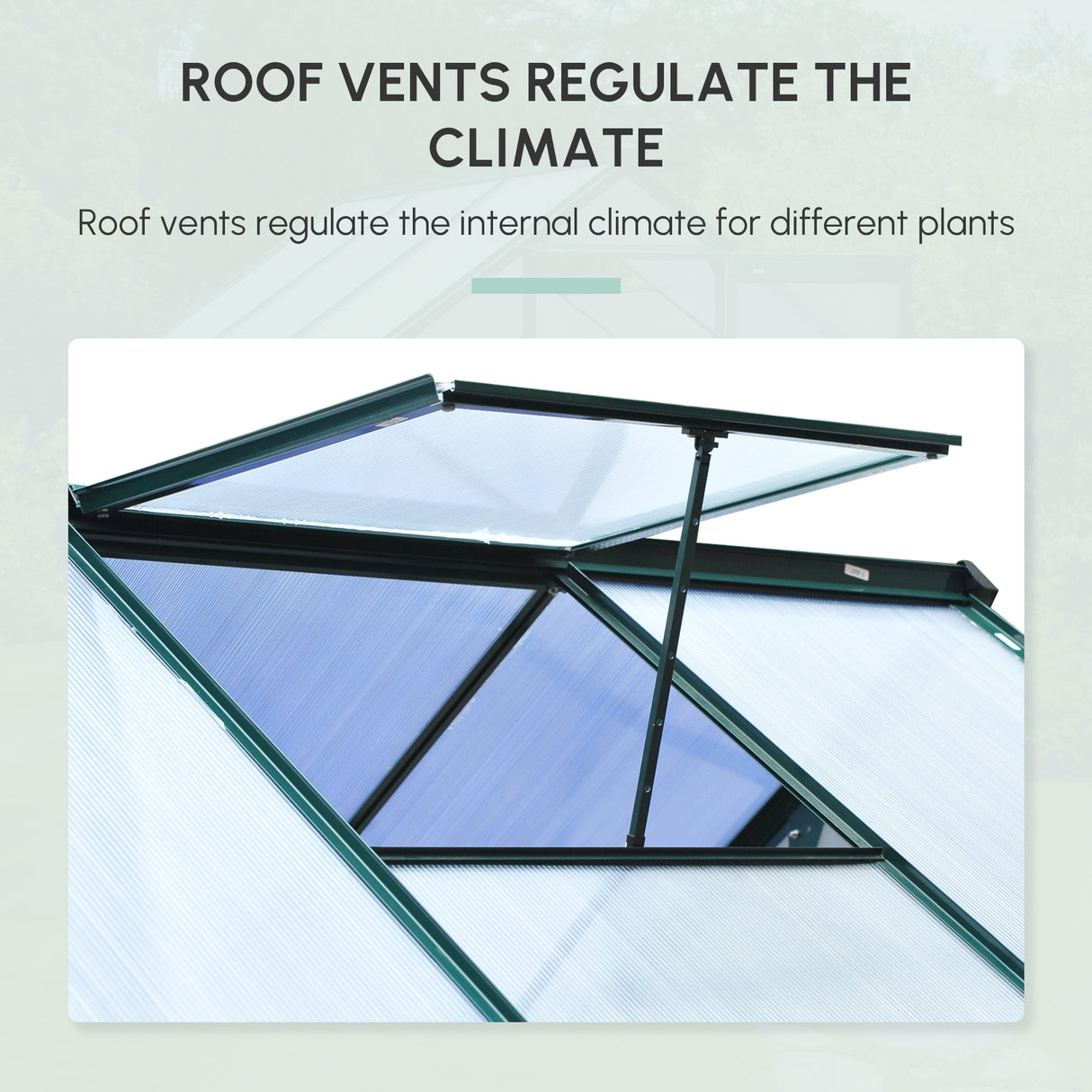 Aluminium Frame Garden Greenhouse 6ft x 6ft With Slide Door - Velmora