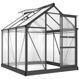 Aluminium Frame Garden Greenhouse 6ft x 6ft With Slide Door - Velmora