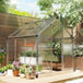 Aluminium Frame Garden Greenhouse 6ft x 6ft With Slide Door - Velmora