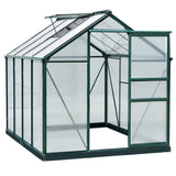 Aluminium Frame Garden Greenhouse 6ft x 8ft With Slide Door - Velmora