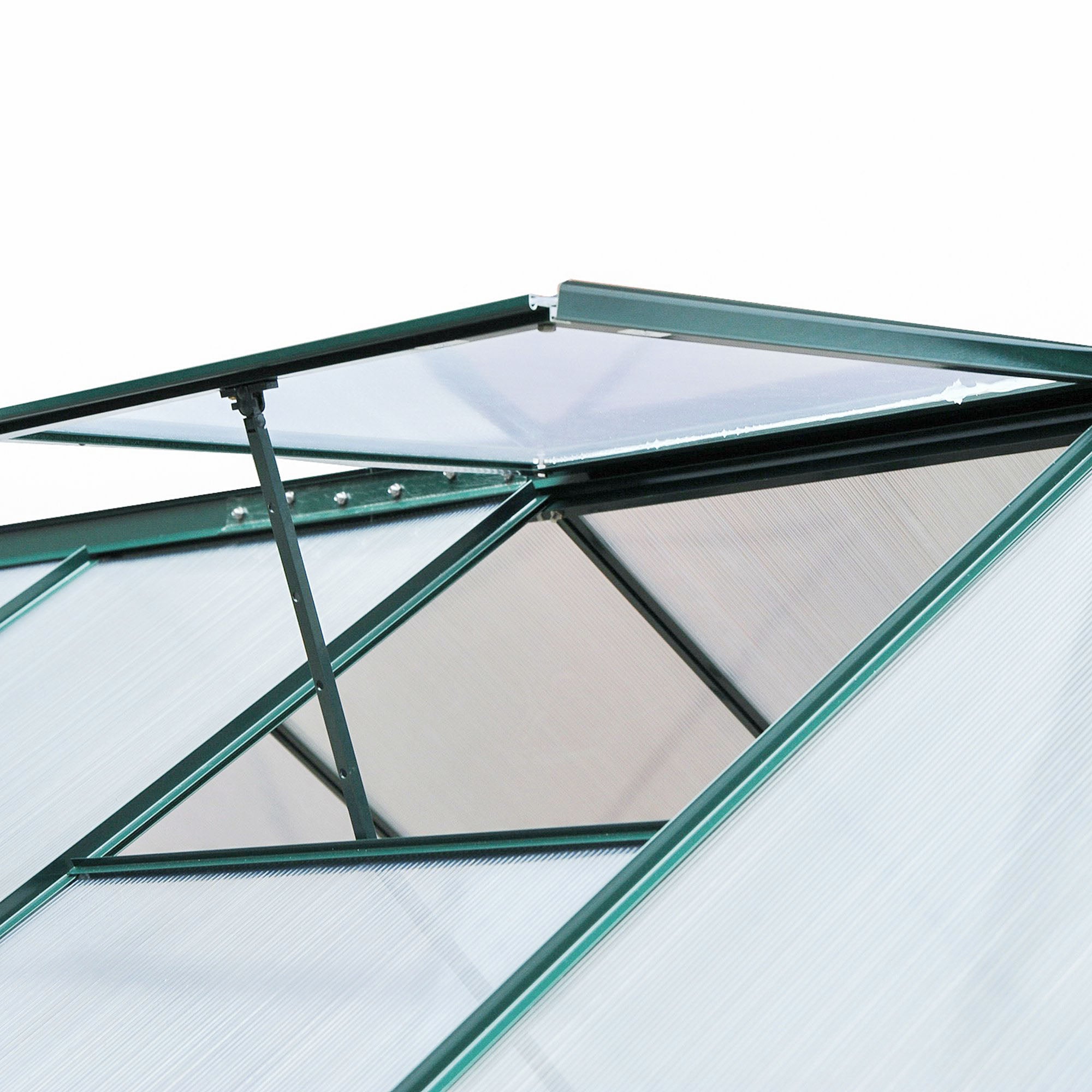 Aluminium Frame Garden Greenhouse 6ft x 8ft With Slide Door - Velmora