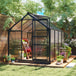 Aluminium Frame Garden Greenhouse 6ft x 8ft With Slide Door - Velmora