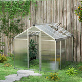 Aluminium Frame Garden Greenhouse 8ft x 6ft - Velmora